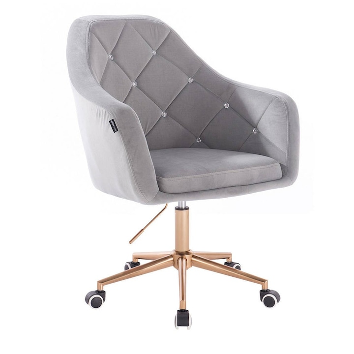 Review Votana Scaun de birou HR830K ergonomic catifea gri