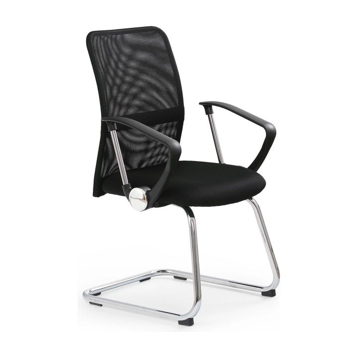 Review Acaju Vire Skid Scaun birou ergonomic stofa mesh negru