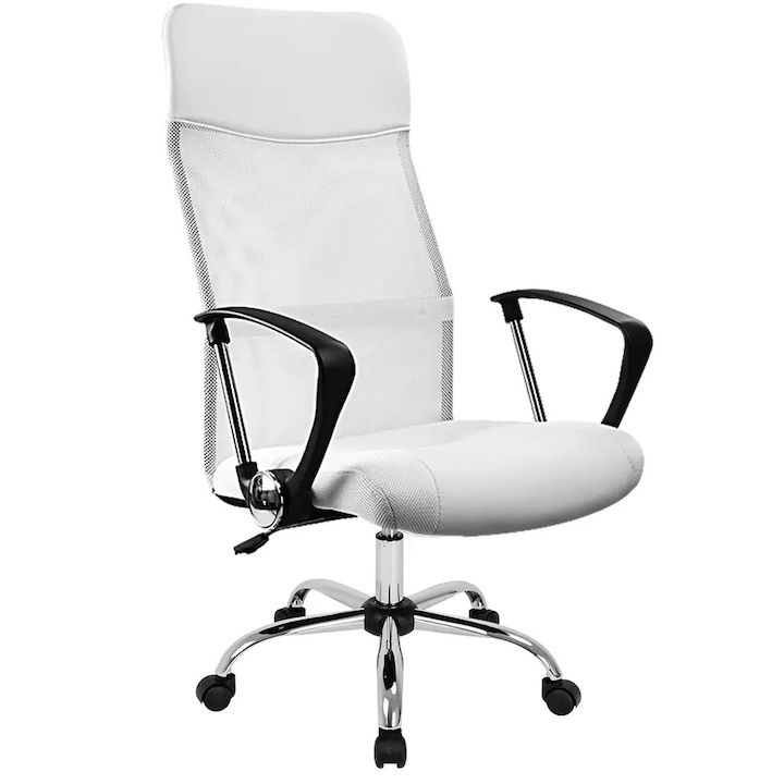 Review Casaria Scaun ergonomic deluxe reglabil alb