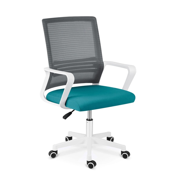 Review DacEnergy Scaun de birou Corta ergonomic micro-plasa ajustabil gri turcoaz