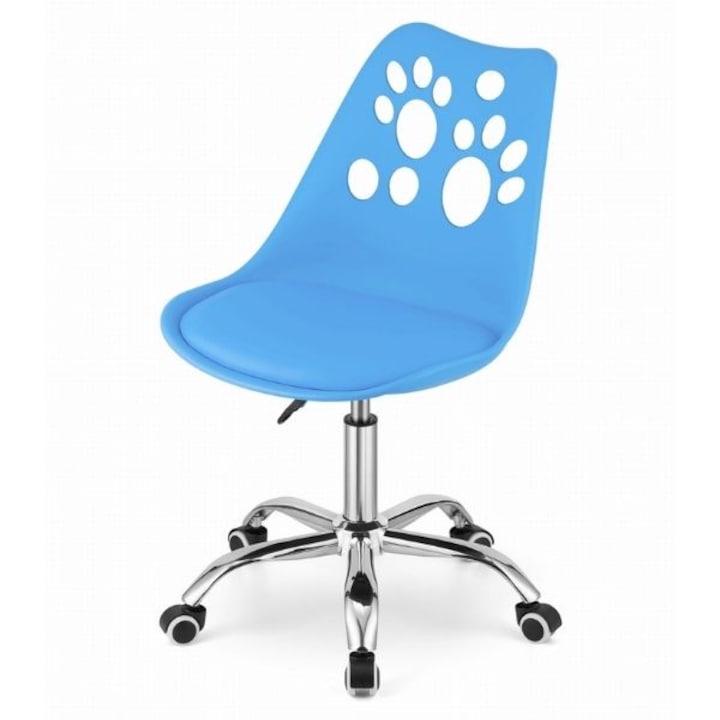 Review Mercaton Scaun birou ergonomic pivotant Albastru reglabil roti silentioase