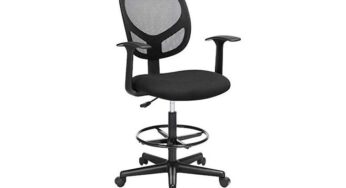Review OEM Scaun de birou ergonomic,Cu roti,Cu brate,Cu spatar,Ajustabil pe inaltime,120 Kg,Textil,Usor de instalat,Negru