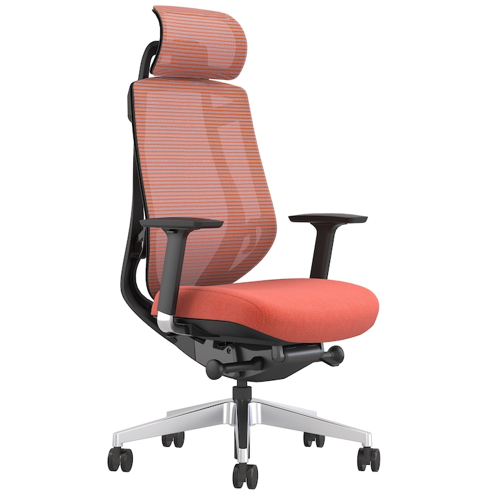 Review StableDesk StableDesk GRAVITY Ergonomic Cu brate Cu spatar Ajustabil pe inaltime 135 Kg Textil Neasamblat Rosu Negru