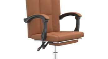 Review vidaXL Fotoliu birou rabatabil maro piele ecologica ergonomic