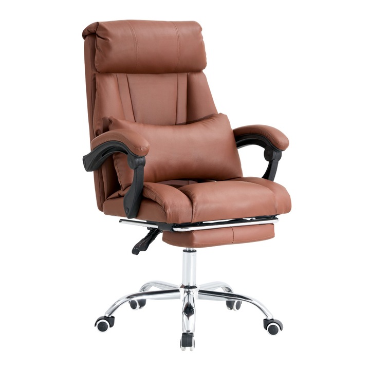 Review DacEnergy Scaun birou ergonomic piele ecologica suport picioare reglabil