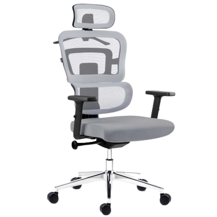 Review DacEnergy Scaun de birou ergonomic cu tetiera reglabila balansare gri