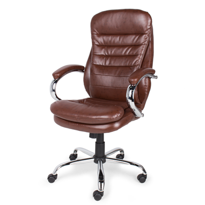 Review Divián-Megafa Kft. Alfa Scaun executiv ergonomic spatar reglabil 120 Kg Piele ecologica Neasamblat Maro