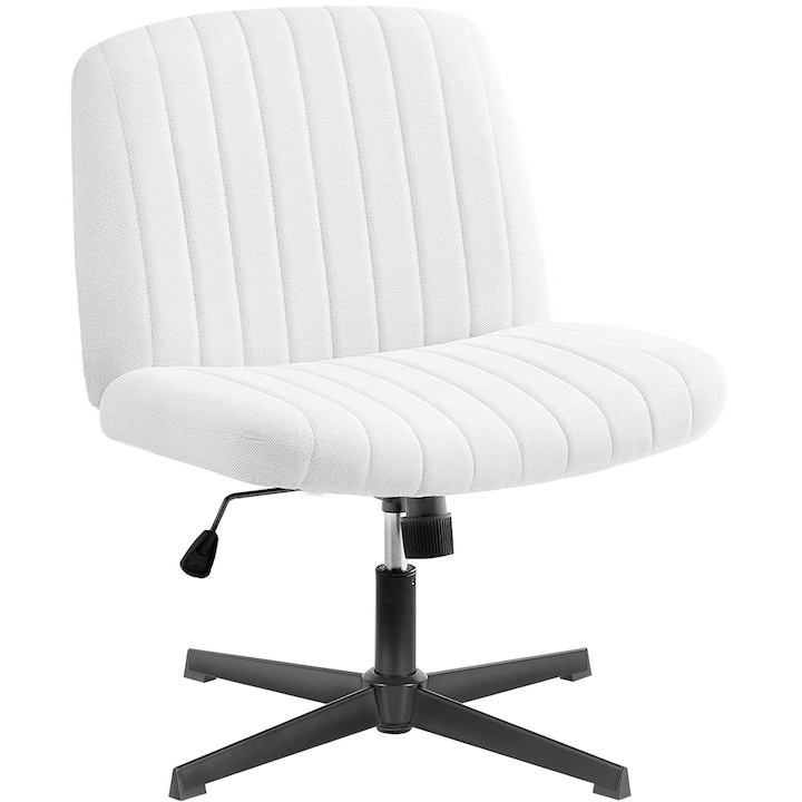 Review Elindor Scaun Birou Fara brate Alb crema Ergonomic Ajustabil 130 Kg