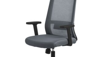 Review ML Design Scaun de birou ergonomic reglabil gri poliester