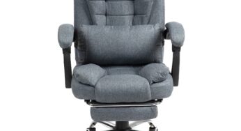 Review Mobplayers Mini Brandon-Max Textil Gri scaun ergonomic cu sezlong,spatar,perna reglabila,140 Kg,textil,neasamblat,gri