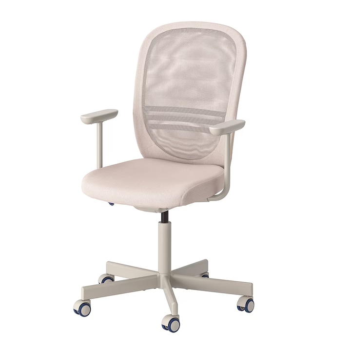 Review OEM Scaun birou ergonomic rotativ bej ajustabil 110kg