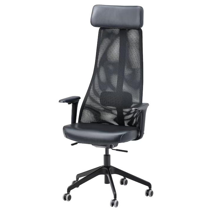 Review OEM Scaun birou profesional rotativ cu brate piele naturala Negru