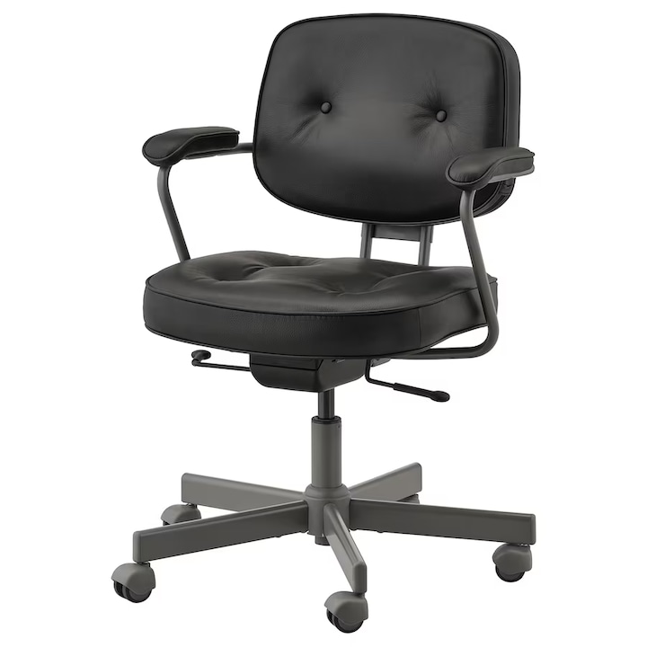 Review OEM Scaun birou profesional rotativ piele naturala negru