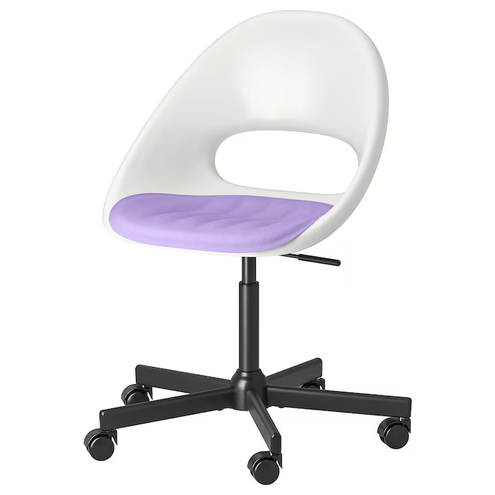 Review OEM Scaun birou rotativ cu perna Alb/Negru/Lila ergonomic