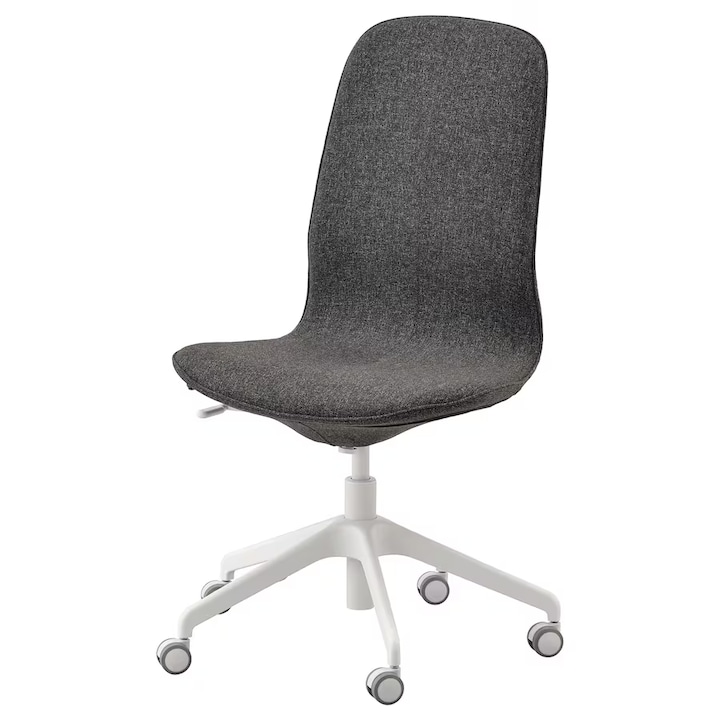 Review OEM Scaun de conferinta/birou ergonomic fara brate suport lombar ajustabil alb gri inchis