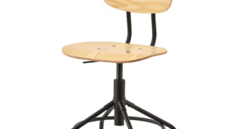 Review OEM Scaun ergonomic rotativ lemn pin negru ajustabil 360°