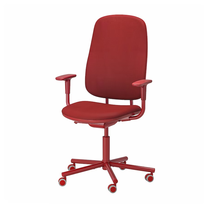 Review OEM Scaun profesional rotativ cu brate Rosu ergonomic ajustabil 110Kg