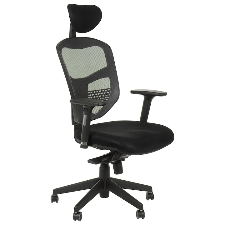 Review OEM Scaun pivotant ergonomic HN-5038 tetiera si cotiere reglabile baza de nailon