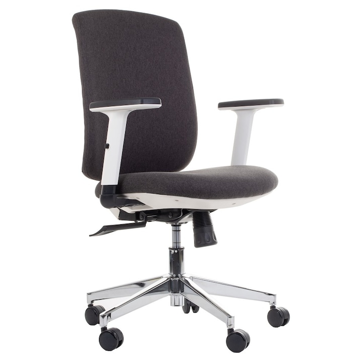 Review OEM Scaun pivotant ergonomic ZN-605-W cotiere reglabile baza cromata